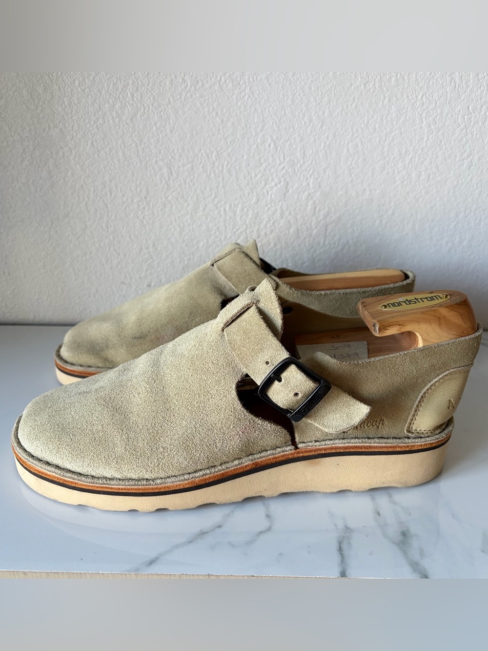 Fracap Men’s Suede Ankle Shoes Size 42 (US 9) Beige